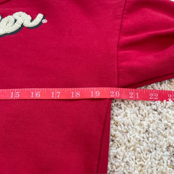 Wrangler Script Women's Red Crewneck Drop Shoulder Sweatshirt Medium - Picture 7 of 9